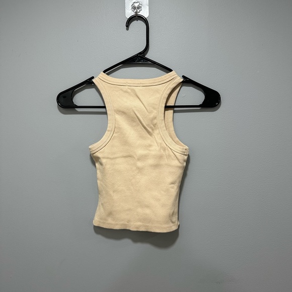 Beige Ribbed Tank - Picture 2 of 2
